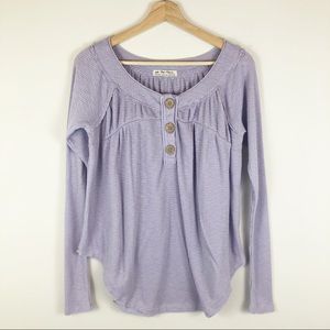 Free People Must Have Henley Waffle Knit Top